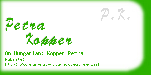 petra kopper business card